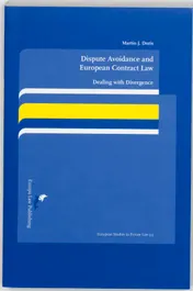 Omslag van Dispute Avoidance and European Contract Law
