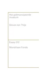 Omslag van Het geëmancipeerde museum