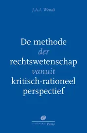 Omslag van De methode der rechtswetenschap vanuit kritisch-rationeel perspectief
