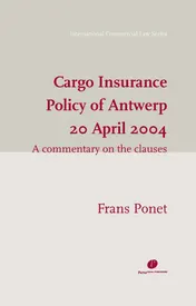Omslag van Cargo Insurance Policy of Antwerp 20 April 2004