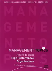 Omslag van Andre de Waal over High Performance Organizations