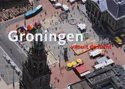 Omslag van Groningen vanuit de lucht