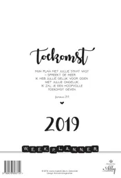 Omslag van Weekplanner Words and Letters 2019