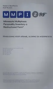 Omslag van MMPI-2-RF