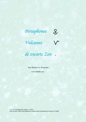 Omslag van Persephonee, vulcanus, de zwarte zon