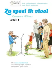 Omslag van vioolboek met online pianobegeleiding!