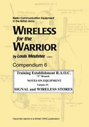 Omslag van Signal and Wireless Stores, Notes Compendium 6 on Equipment, Volume IV