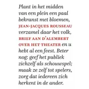 Omslag van Brief aan d’Alembert over het theater