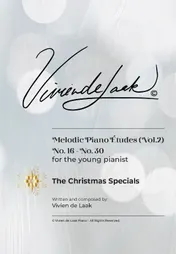 Omslag van Vivien de Laak Melodic Piano Études For The Young Pianist (Vol. 2) - "The Christmas Specials"