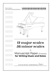 Omslag van Piano Scales with Music Writing Notebook