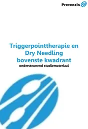 Omslag van Module 2: Triggerpointtherapie en dry needling bovenste kwadrant Studiemateriaal