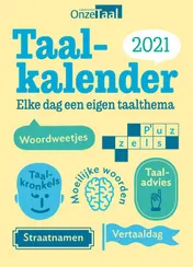 Omslag van Onze Taal Taalkalender 2021