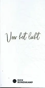 Omslag van Voor het licht