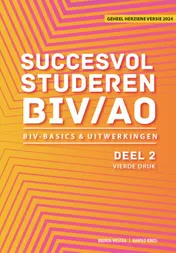 Omslag van Succesvol studeren voor BIV/AO - deel 2