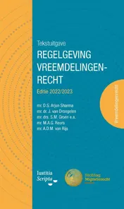 Omslag van Tekstuitgave regelgeving vreemdelingenrecht