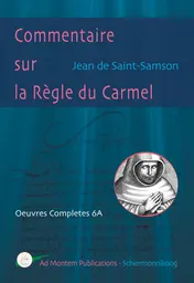 Omslag van Commentaire sur la Règle du Carmel