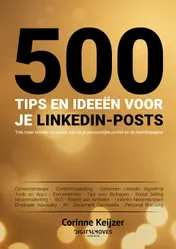 Omslag van 500 tips en ideeën voor je LinkedIn-posts