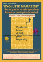 Omslag van Evolutie Magazine editie 2 Dyslexie is een gave, geen beperking