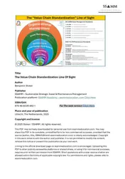 Omslag van The Value Chain Standardization Line of Sight