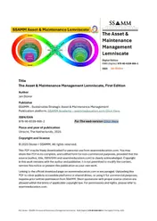 Omslag van The Asset & Maintenance Management Lemniscate
