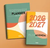Omslag van TING planagenda 2026-2027 & TING toetsweekplanner