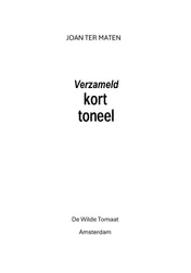 Omslag van Verzameld kort toneel