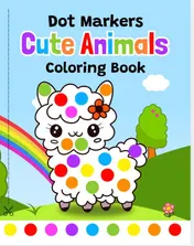 Omslag van Dot markers Coloring book Cute Animals