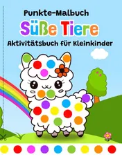Omslag van Punkte-Malbuch – Süße Tiere: Malbuch für Kleinkinder