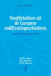 Omslag van Hoofdstukken uit de Europese codificatiegeschiedenis