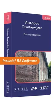 Omslag van Vastgoed taxatiewijzer bouwgebreken 2026