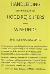 Omslag van Handleiding voor het halen van hoge cijfers voor wiskunde