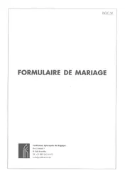 Omslag van Formulaire de mariage - 25 ex