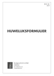 Omslag van Huwelijksformulier - 25 ex.