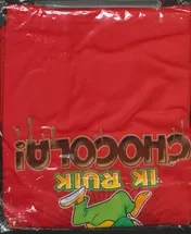 Omslag van T-shirt met chocoladegeur (mt. 140)