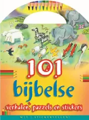 Omslag van 101 bijbelse verhalen, puzzels en stickers