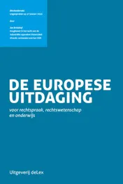 Omslag van De Europese uitdaging voor rechtspraak, rechtswetenschap en onderwijs