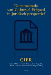 Omslag van Documentatie van Cultureel Erfgoed in juridisch perspectief