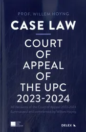 Omslag van Case law - Court of Appeal of the UPC 2023-2024