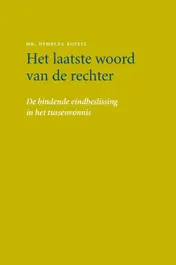 Omslag van Het laatste woord van de rechter