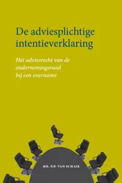 Omslag van De adviesplichtige intentieverklaring