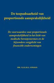 Omslag van De toepasbaarheid van de proportionele aansprakelijkheid
