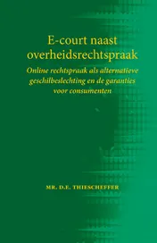 Omslag van E-court naast overheidsrechtspraak