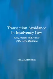 Omslag van Transaction Avoidance in Insolvency Law