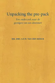 Omslag van Unpacking the pre-pack