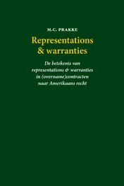 Omslag van Representations & warranties