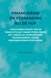 Omslag van Financierbaarheid en verpanding bij de vof