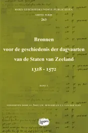 Omslag van Bronnen voor de geschiedenis der dagvaarten van de Staten van Zeeland 1318 - 1572