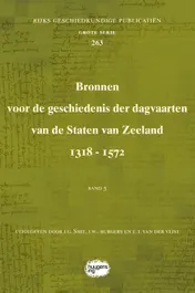 Omslag van Bronnen voor de geschiedenis der dagvaarten van de Staten van Zeeland 1318 - 1572