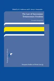 Omslag van The Law of Succession: Testamentary Freedom
