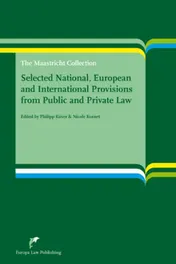 Omslag van Selected National, European and International Provisions from Public and Private Law